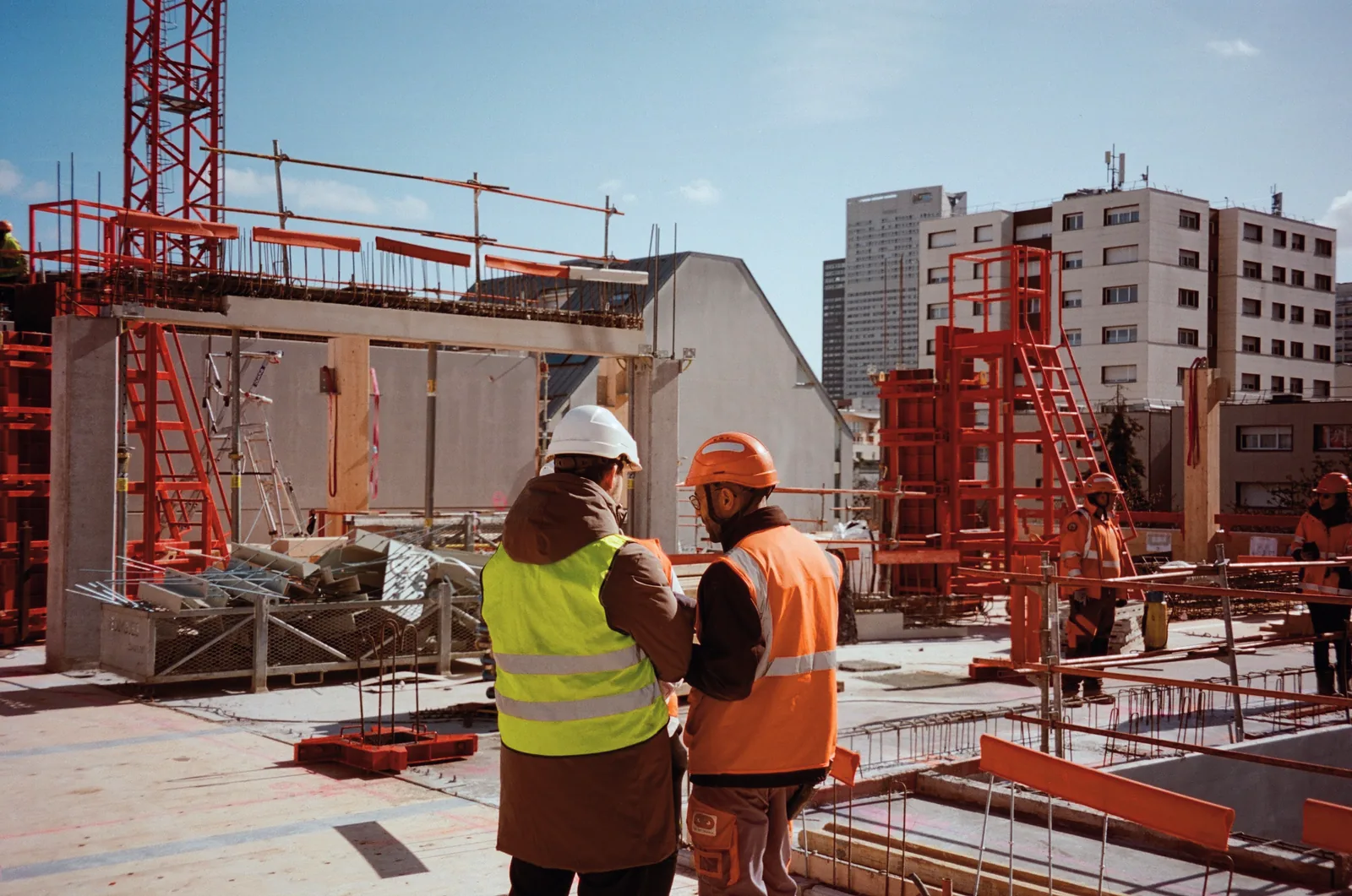 Équipe sur un chantier